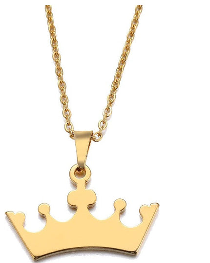 Set Lant+ Pandantiv Crown Gold ---finut