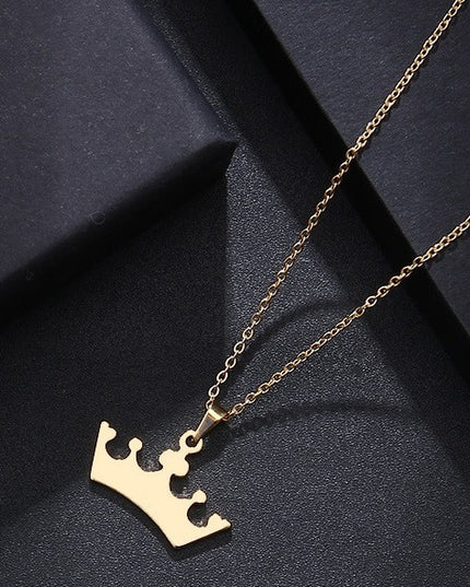 Set Lant+ Pandantiv Crown Gold ---finut
