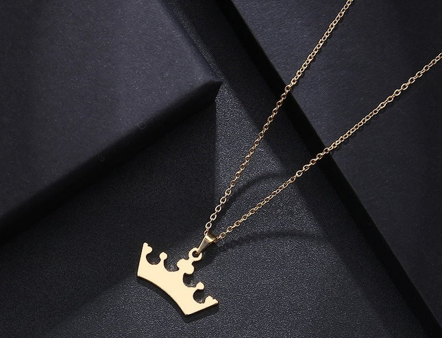 Set Lant+ Pandantiv Crown Gold ---finut