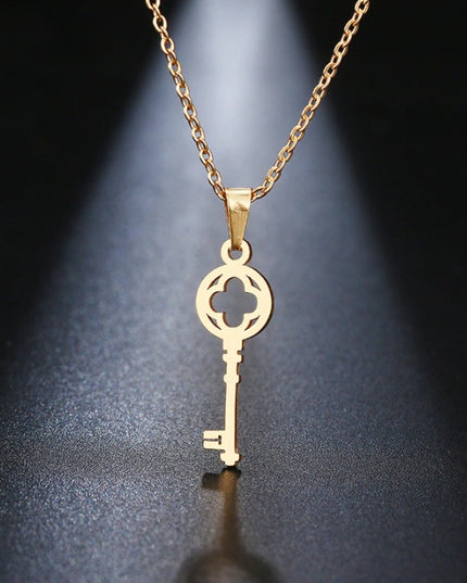Set Lant+ Pandantiv Lover's Fashion Key Gold---finut