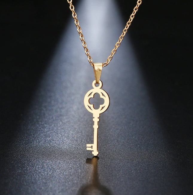 Set Lant+ Pandantiv Lover's Fashion Key Gold---finut