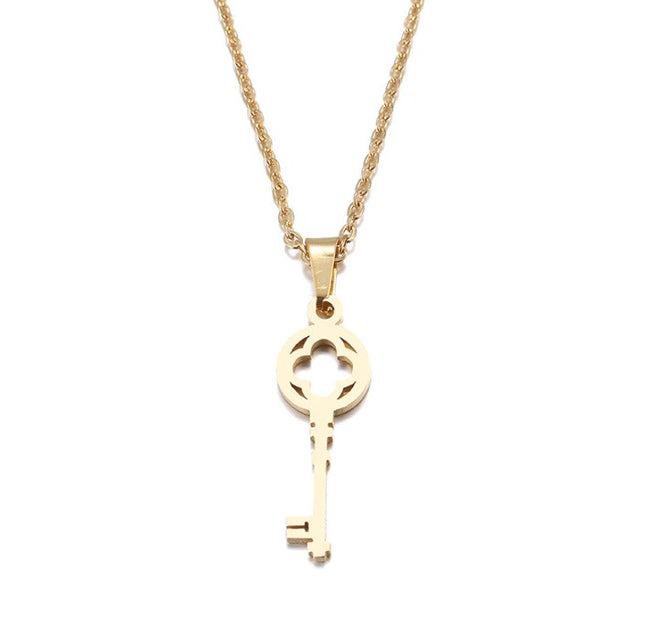 Set Lant+ Pandantiv Lover's Fashion Key Gold---finut