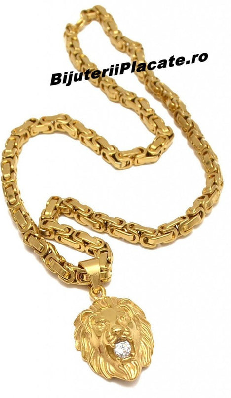 Set Lant +pandantiv Model Byzantine Ton Auriu