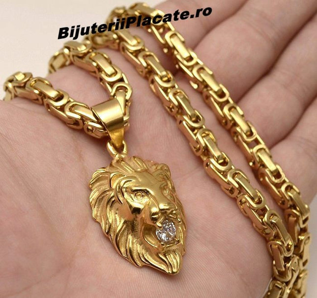 Set Lant +pandantiv Model Byzantine Ton Auriu