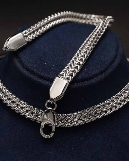 Set Lant Si Bratara Cuban Din Inox Masiv
