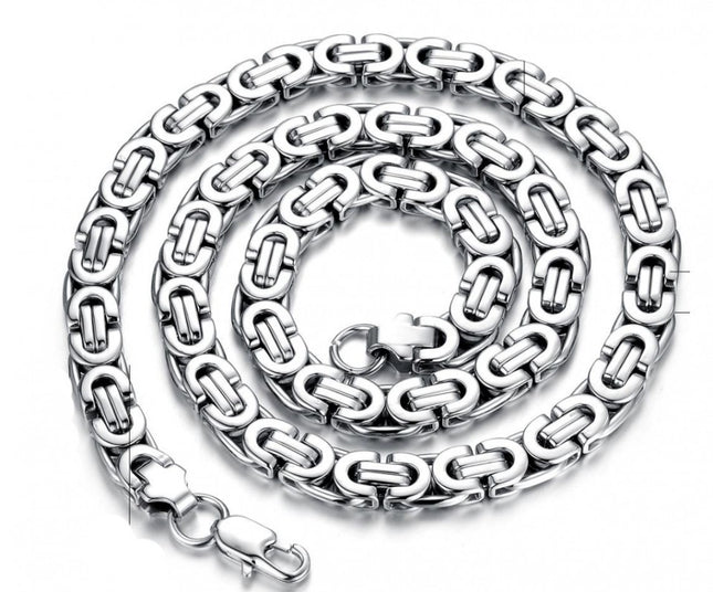 Set Lant Si Bratara Inox Model Byzantine