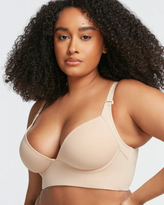 Sutien Cu Bretele Ajustabile Lat in Spate Push-up CU Sarma Culoare Nude