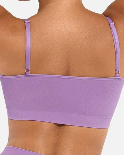 Sutien Modelator Skin Efect Push Up, Fara Cusaturi , Cu Bretele Ajustabile, Culoare Mov