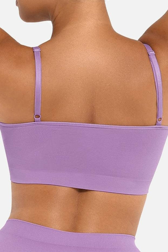Sutien Modelator Skin Efect Push Up, Fara Cusaturi , Cu Bretele Ajustabile, Culoare Mov