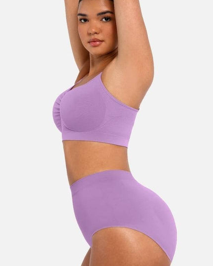 Sutien Modelator Skin Efect Push Up, Fara Cusaturi , Cu Bretele Ajustabile, Culoare Mov