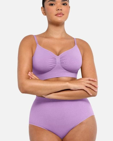 Sutien Modelator Skin Efect Push Up, Fara Cusaturi , Cu Bretele Ajustabile, Culoare Mov