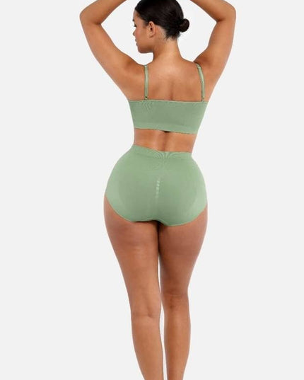 Sutien Modelator Skin Fara Cusaturi, Fara Prindere Mos si Baba, Cu Bretele Ajustabile, Culoare Verde