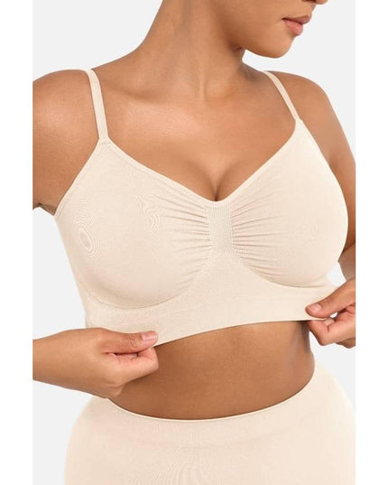 Sutien Modelator Skin Fara Prindere Mos si Baba, Cu Bretele Ajustabile, Nude Deschis
