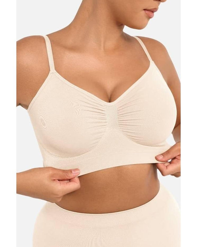 Sutien Modelator Skin Fara Prindere Mos si Baba, Cu Bretele Ajustabile, Nude Deschis