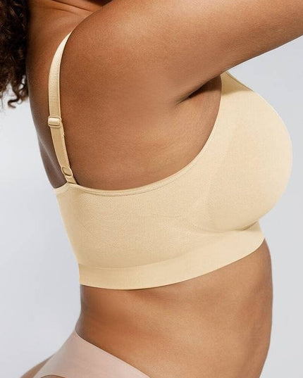 Sutien Modelator Skin Fara Prindere Mos si Baba, Cu Bretele Ajustabile, Nude Deschis