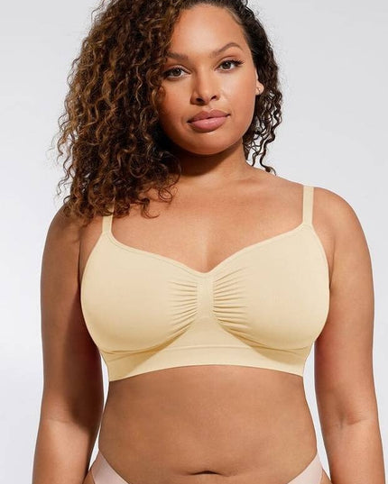 Sutien Modelator Skin Fara Prindere Mos si Baba, Cu Bretele Ajustabile, Nude Deschis