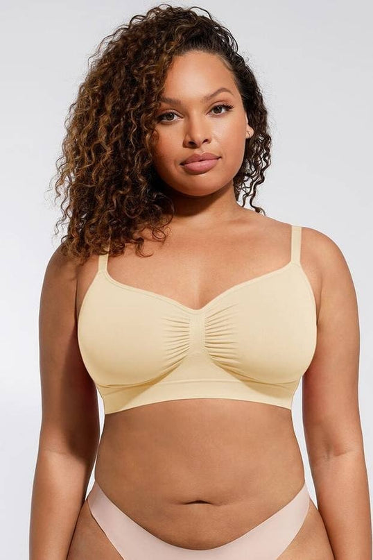 Sutien Modelator Skin Fara Prindere Mos si Baba, Cu Bretele Ajustabile, Nude Deschis