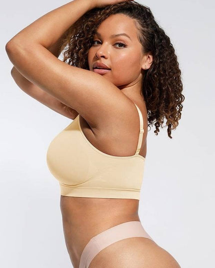 Sutien Modelator Skin Fara Prindere Mos si Baba, Cu Bretele Ajustabile, Nude Deschis
