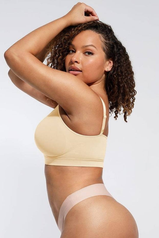 Sutien Modelator Skin Fara Prindere Mos si Baba, Cu Bretele Ajustabile, Nude Deschis