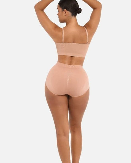 Sutien Modelator Skin Fara Prindere Mos si Baba, Cu Bretele Ajustabile, Bej inchis