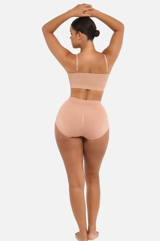 Sutien Modelator Skin Fara Prindere Mos si Baba, Cu Bretele Ajustabile, Bej inchis