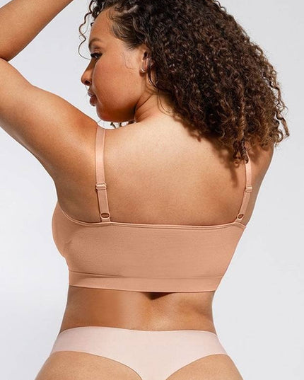 Sutien Modelator Skin Fara Prindere Mos si Baba, Cu Bretele Ajustabile, Bej inchis