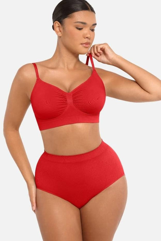 Sutien Modelator Skin fara prindere Mos si Baba, Cu Bretele Ajustabile, Rosu