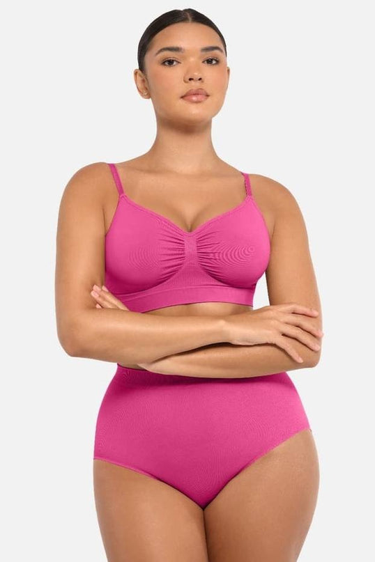 Sutien Modelator Skin fara prindere Mos si Baba, Cu Bretele Ajustabile, Roz