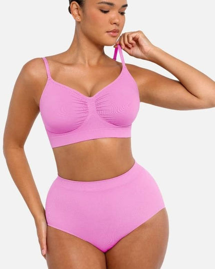 Sutien Modelator Skin Fara Prindere Mos si Baba, Cu Bretele Ajustabile, Roz deschis