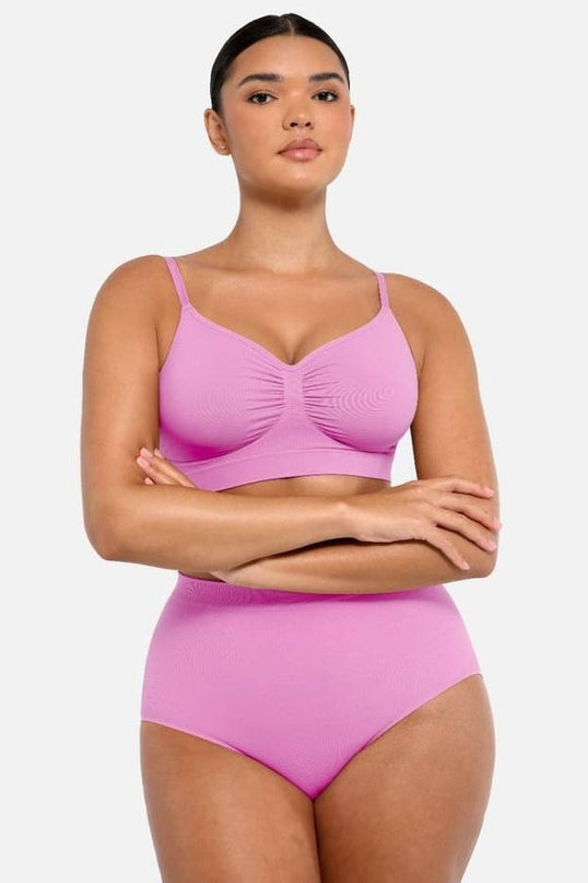 Sutien Modelator Skin Fara Prindere Mos si Baba, Cu Bretele Ajustabile, Roz deschis