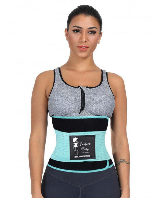 Centura Modelatoare Talie Femei, Modelare Abdomen Si Talie, Centura- Xtreme Waist-Turcoaz-Sala de Sport