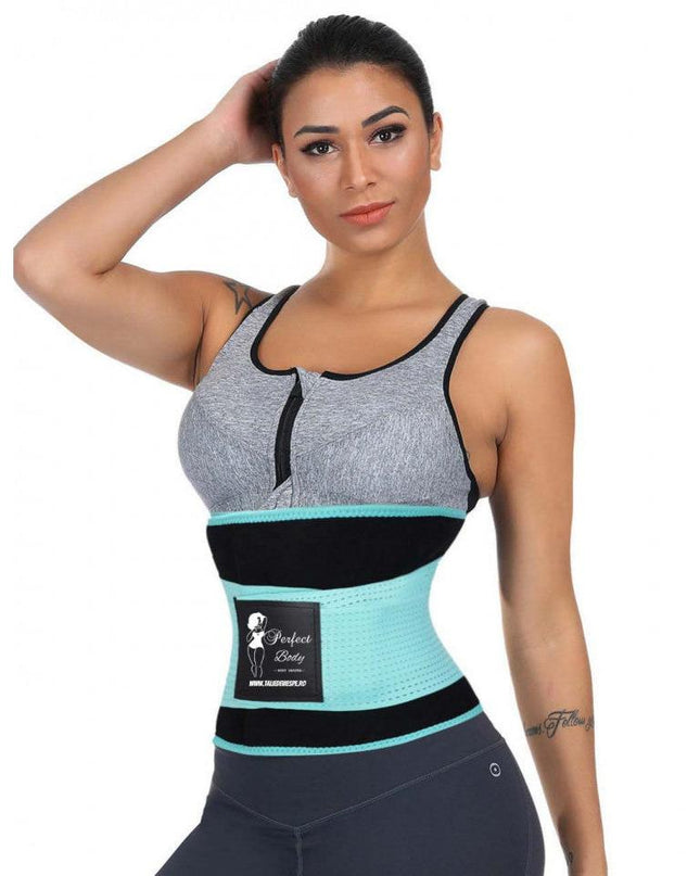 Centura Modelatoare Talie Femei, Modelare Abdomen Si Talie, Centura- Xtreme Waist-Turcoaz-Sala de Sport