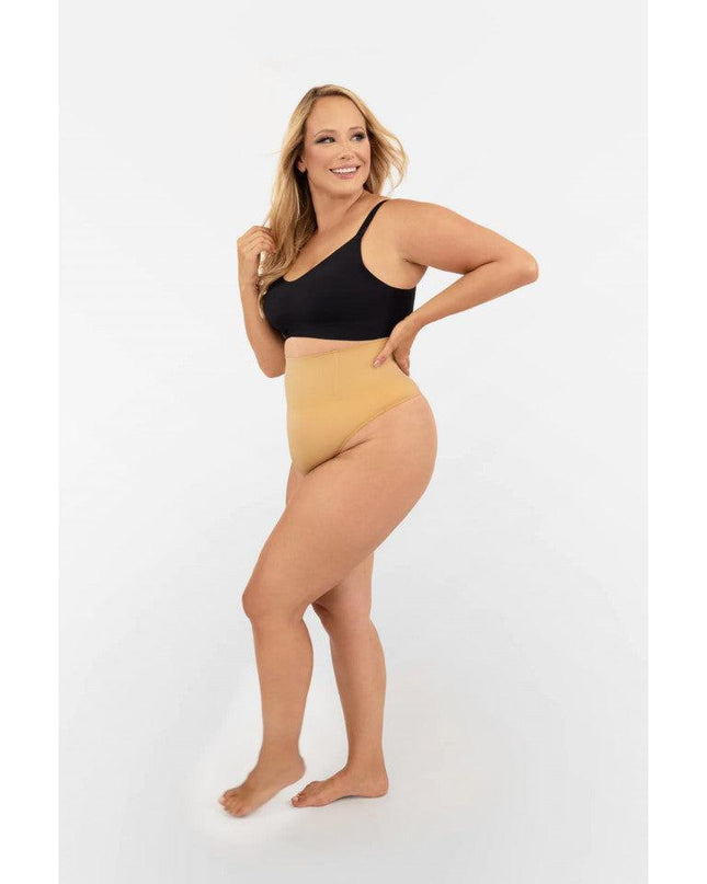Tanga Modelator Talie Foarte Inalta Nude, Control Abdomen Si Talie, Efect Modelare Silueta