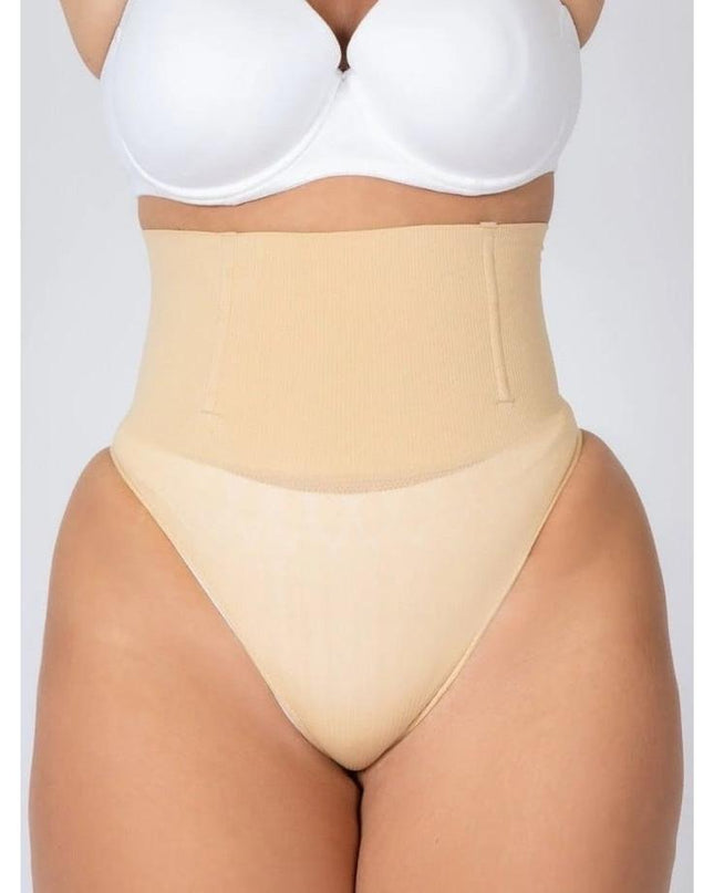 Tanga Modelator Talie Foarte Inalta Nude, Control Abdomen Si Talie, Efect Modelare Silueta