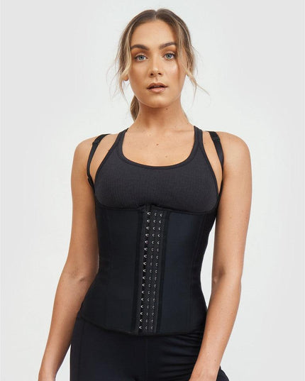 Vesta Corset Talie de Viespe Black LATEX