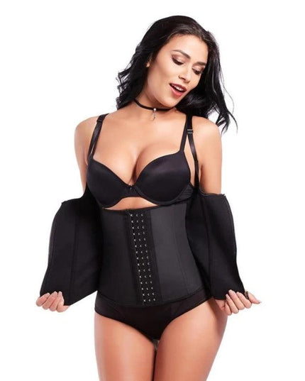 Vesta si Corset 2 in 1 LATEX BLACK