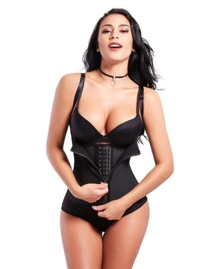 Vesta si Corset 2 in 1 LATEX BLACK