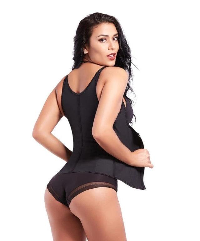 Vesta si Corset 2 in 1 LATEX BLACK